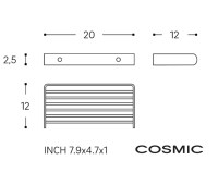 MEDIDAS JABONERA DUCHA LOGIC COSMIC